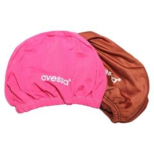 Set of 2 Swim Caps Pink and Orange Avessa